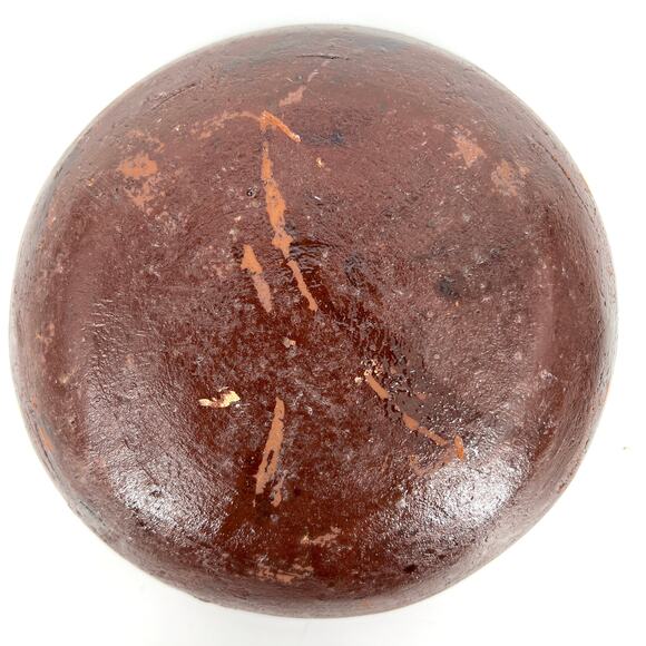 Vintage Patamban Michoacan Green Bowl Redware Pottery Mexico Folk Art - Picture 2 of 6